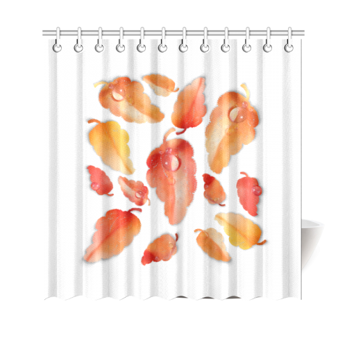 Red- orange leaves Shower Curtain 69"x70"