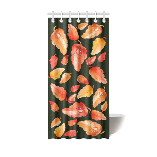 Red- orange leaves Shower Curtain 36"x72"
