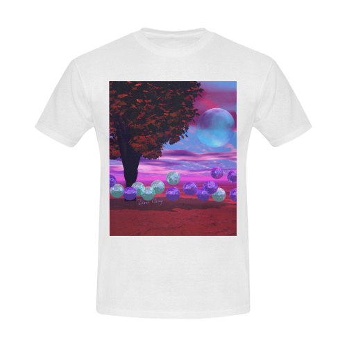 Bubble Garden, Abstract Rose  Azure Wisdom Men's Slim Fit T-shirt (Model T13)