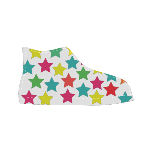 Stars Women's Classic High Top Canvas Shoes (Model 017)