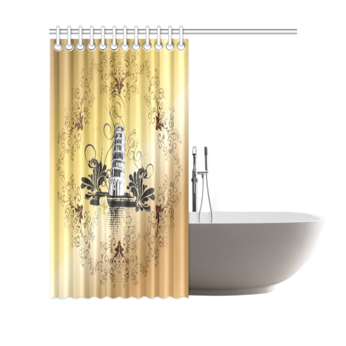 The leaning tower of Pisa Shower Curtain 69"x70"