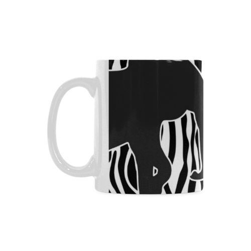ELEPHANTS to ZEBRA stripes black & white White Mug(11OZ)
