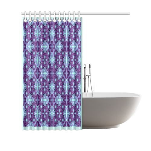 Purple blue seamless pattern Shower Curtain 69"x70"