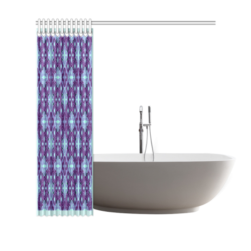 Purple blue seamless pattern Shower Curtain 69"x70"