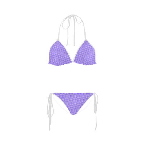 Lilac/White Pattern Custom Bikini Swimsuit