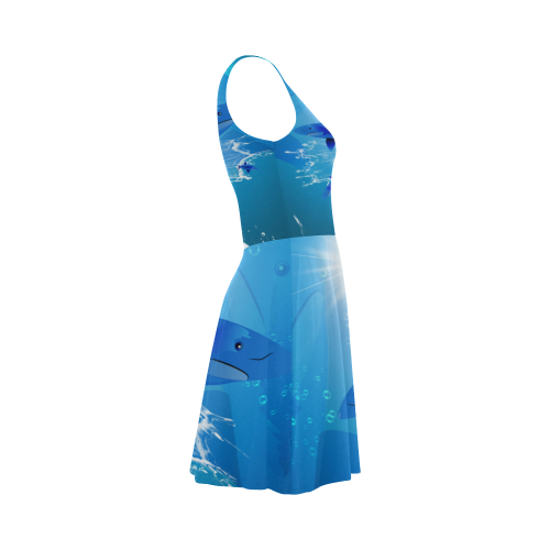 The cartoon sharks Atalanta Sundress (Model D04)