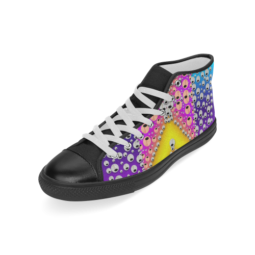 Music Tribute In the sun Peace and Popart Men’s Classic High Top Canvas Shoes (Model 017)