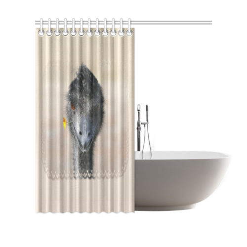 Happy Emu with Flower Shower Curtain 69"x70"