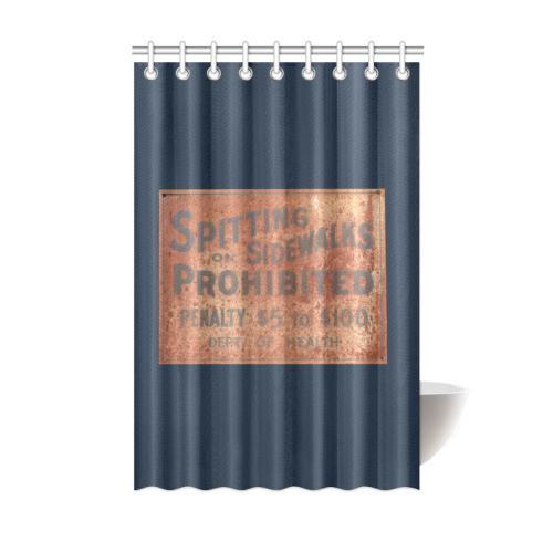 Spitting prohibited, penalty Shower Curtain 48"x72"