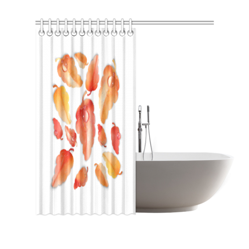 Red- orange leaves Shower Curtain 69"x70"
