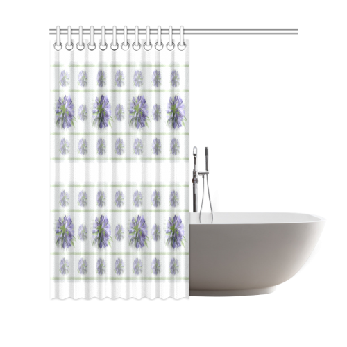 Small Purple Flowers Shower Curtain 69"x70"