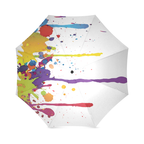 Crazy multicolored running SPLASHES Foldable Umbrella (Model U01)