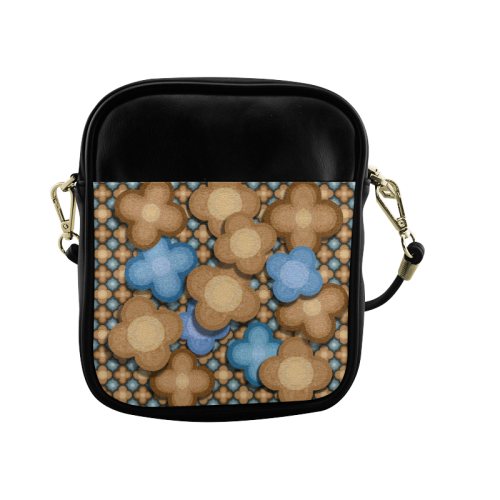 Brown and Blue Floral