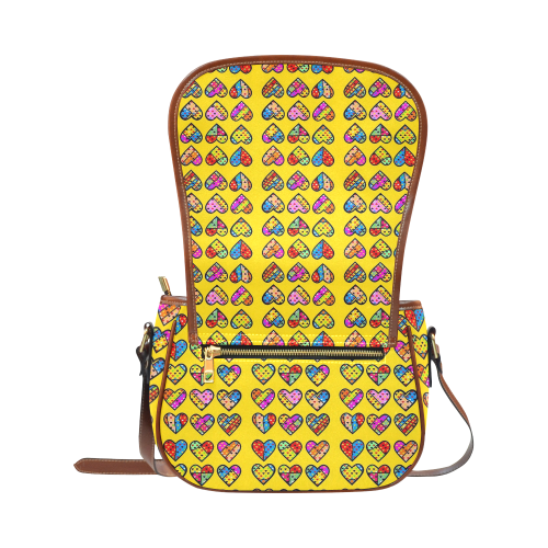 Many Popart Love by Nico Bielow Saddle Bag/Large (Model 1649)