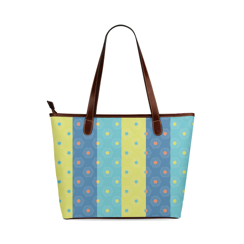 Fresh Hexagon Pattern Shoulder Tote Bag (Model 1646)