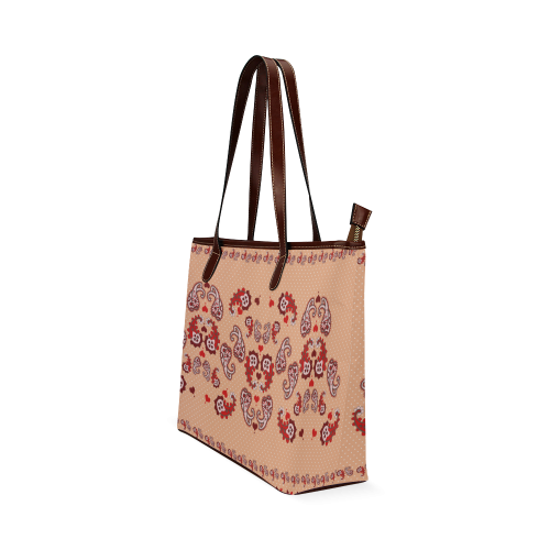 Paisley Droplets Shoulder Tote Bag (Model 1646)