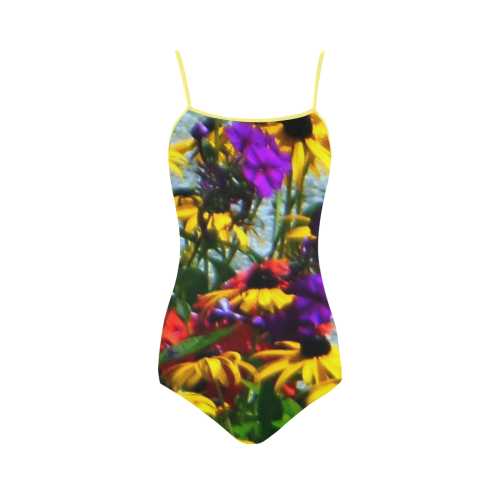 Picturesque Flowers Strap Swimsuit ( Model S05) ID D418818