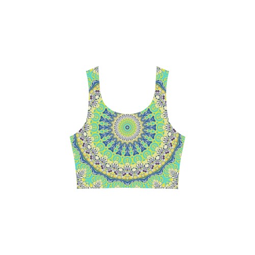 POWER MANDALA Blue Green Yellow Atalanta Sundress (Model D04)