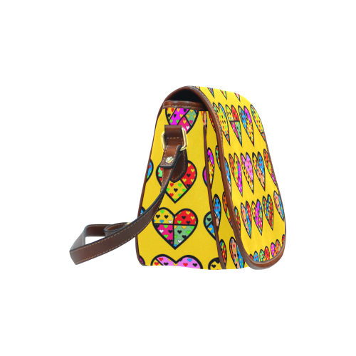Many Popart Love by Nico Bielow Saddle Bag/Large (Model 1649)