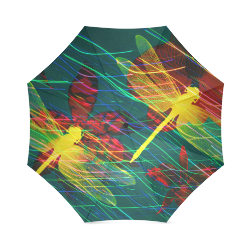 Yellow Dragonflies Foldable Umbrella (Model U01)