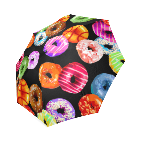 Colorful Yummy DONUTS pattern Foldable Umbrella (Model U01)