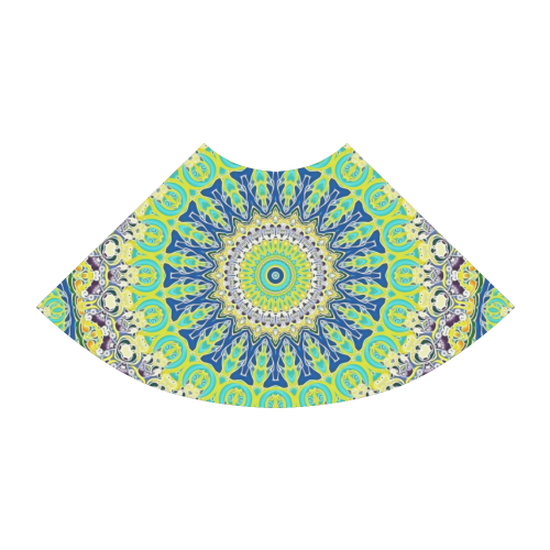 POWER MANDALA Blue Green Yellow Atalanta Sundress (Model D04)