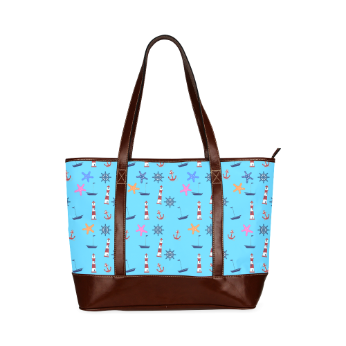 Nautical Beach Scene Tote Handbag (Model 1642)