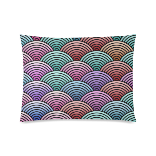 Concentric Circle Pattern Custom Zippered Pillow Case 20"x26"(Twin Sides)