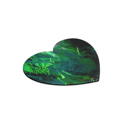 Abstract Emerald Heart-shaped Mousepad