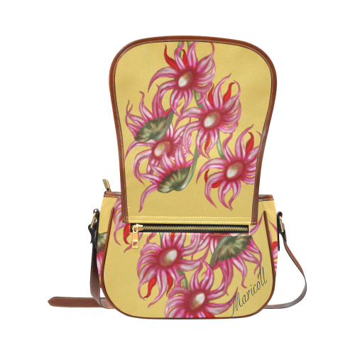 wild fantasy  flowers Saddle Bag/Large (Model 1649)