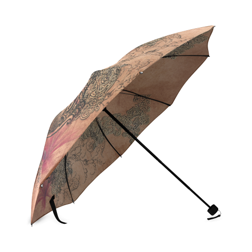 Amazing horse with flowers Foldable Umbrella (Model U01)