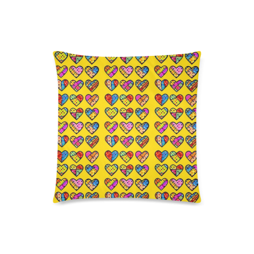 Many Popart Love by Nico Bielow Custom Zippered Pillow Case 18"x18"(Twin Sides)