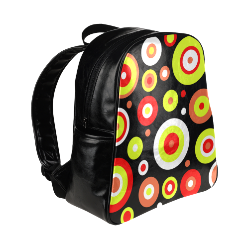 Colorful retro design Multi-Pockets Backpack (Model 1636)