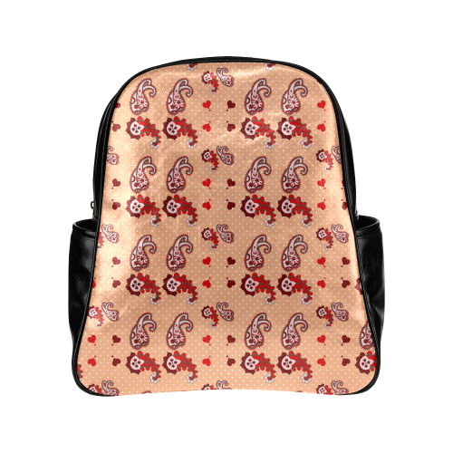 Paisley Droplets Multi-Pockets Backpack (Model 1636)