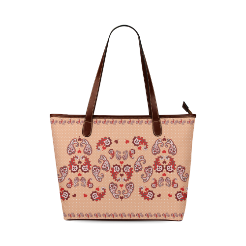 Paisley Droplets Shoulder Tote Bag (Model 1646)