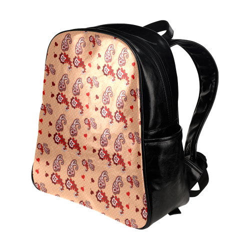 Paisley Droplets Multi-Pockets Backpack (Model 1636)