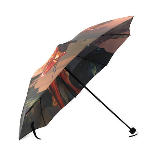 Awesome red flying dragon Foldable Umbrella (Model U01)