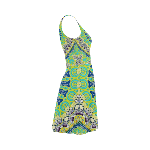 POWER MANDALA Blue Green Yellow Atalanta Sundress (Model D04)