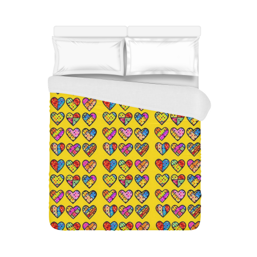 Many Popart Love by Nico Bielow Duvet Cover 86"x70" ( All-over-print)