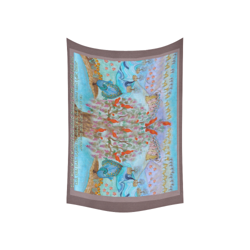 Sukkot- leshev bassouka-1 Cotton Linen Wall Tapestry 60"x 40"