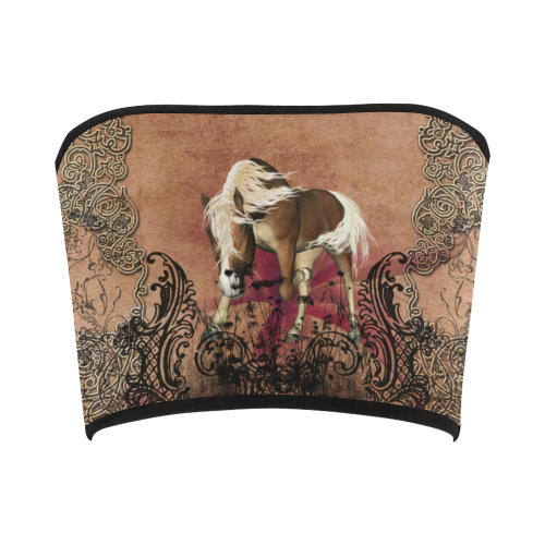 Amazing horse with flowers Bandeau Top