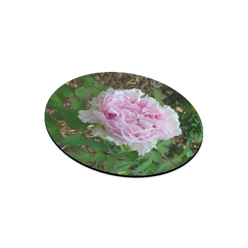 Pink Peony Round Mousepad