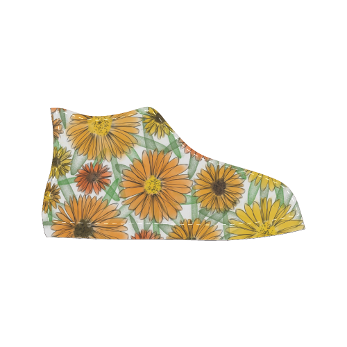 Calendula. Inspired by the Magic Island of Gotland. Men’s Classic High Top Canvas Shoes (Model 017)