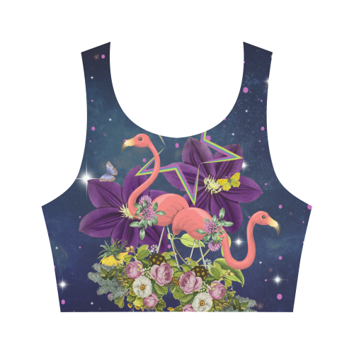 Flamingo Women's Crop Top (Model T42)