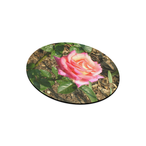 Pink Rose Round Mousepad