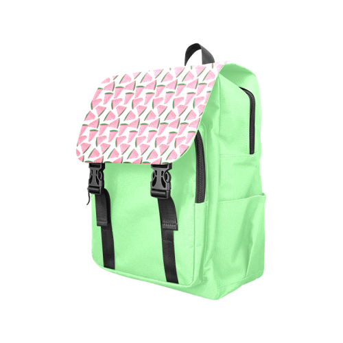 Fresh Fruity Pink Water Melon Summery  Pattern Casual Shoulders Backpack (Model 1623)