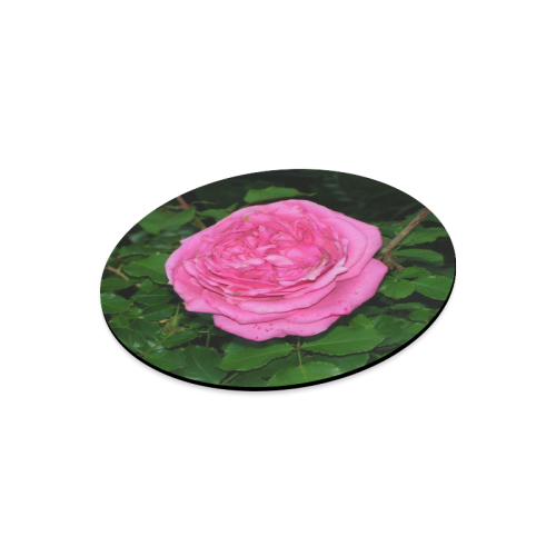 Pink Rose Round Mousepad