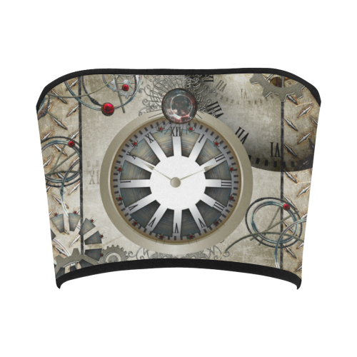 Steampunk, noble design, clocks and gears Bandeau Top