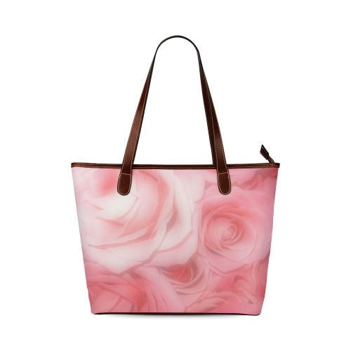 Bouquet of Pink Roses Soft Touch 1 Shoulder Tote Bag (Model 1646)