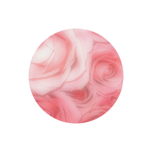 Bouquet of Pink Roses Soft Touch 1 Round Mousepad